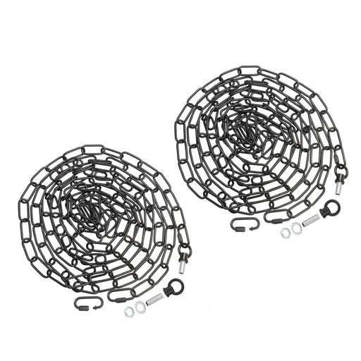 PATIKIL 4.6 M ライティングチェーン 吊り下げランプ用 2セット シャンデリアチェーン 照明器具チェーン 耐荷重65 LBS/30KG ペンダントライト シーリングファン用 黒