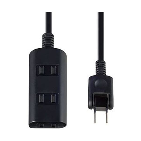（まとめ）ELPA ほこりシャッター付タップ3個口 1m ブラック WBT-N3010B（BK）1個20セット