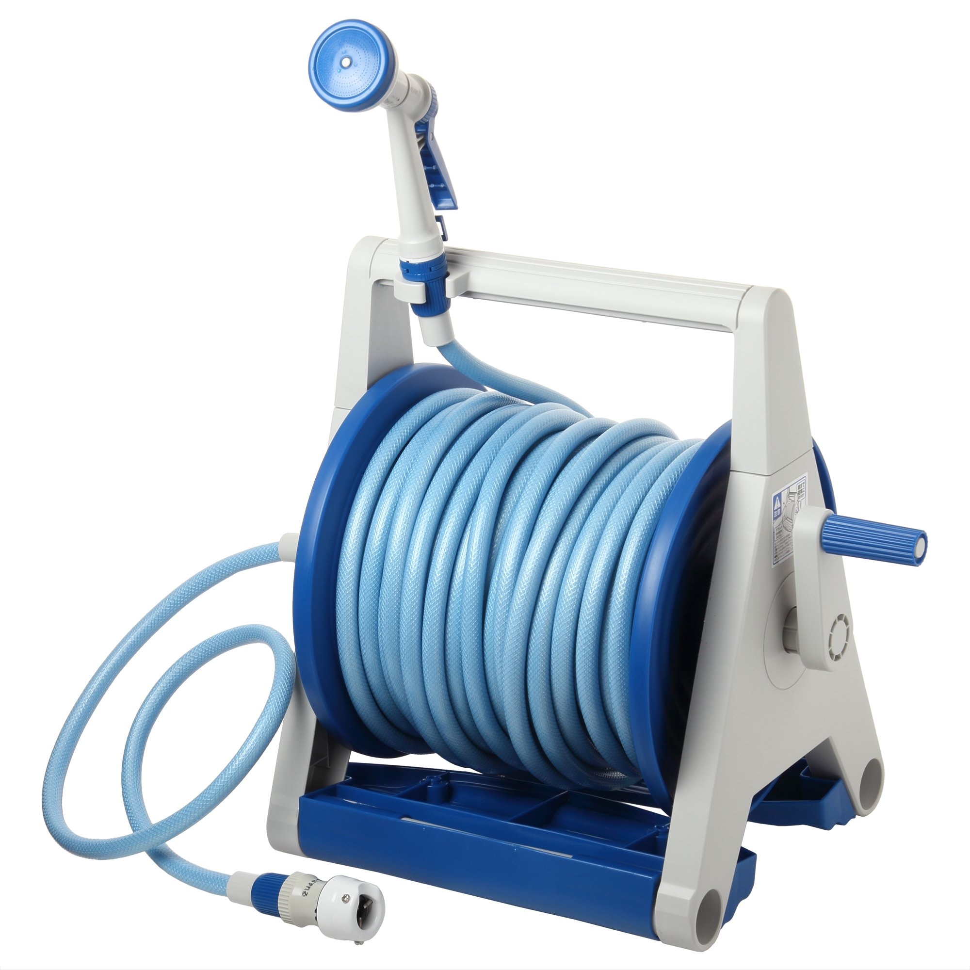 アイリスオーヤマ ホースリール ハイパーリールAタイプ HRA-50AGRM グレー/ブルー 水やり 洗車 掃除
