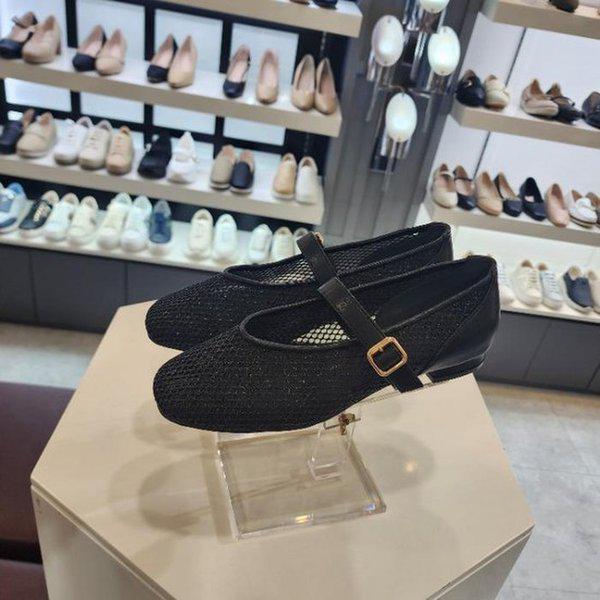 HC10 女性メッシュフラットシューズ ブラック15cm LCWO25U51319 (48917343)