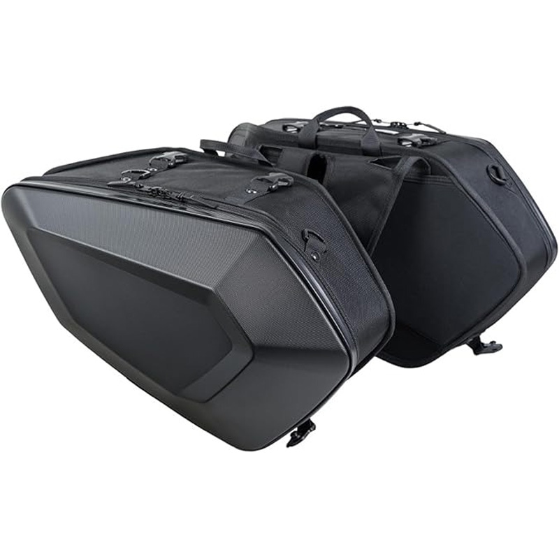 TANAX タナックス MOTOFIZZ カービングシェルケース2 サイドバッグ 32L エンボスブラック バイク用バッグ