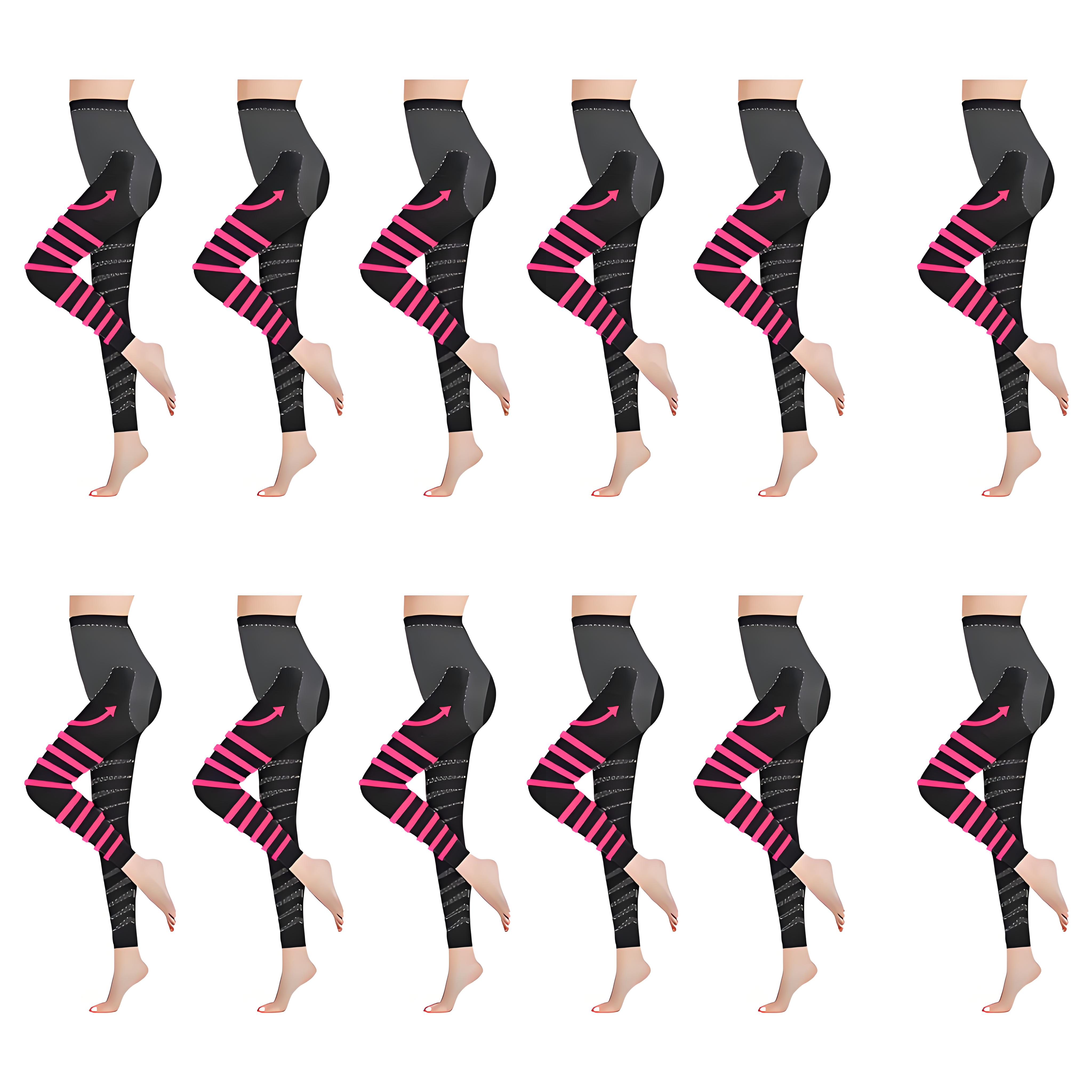 メガ割　10+2セット　SMATO美脚スパッツ 着圧　レギンス 加圧 レディース むくみ 補正下着 骨盤 加圧 脚痩せ 美脚 着圧レギンス 産後 タイツ 引き締め インナー 大きいサイズ 冷え対策 美 11,520円