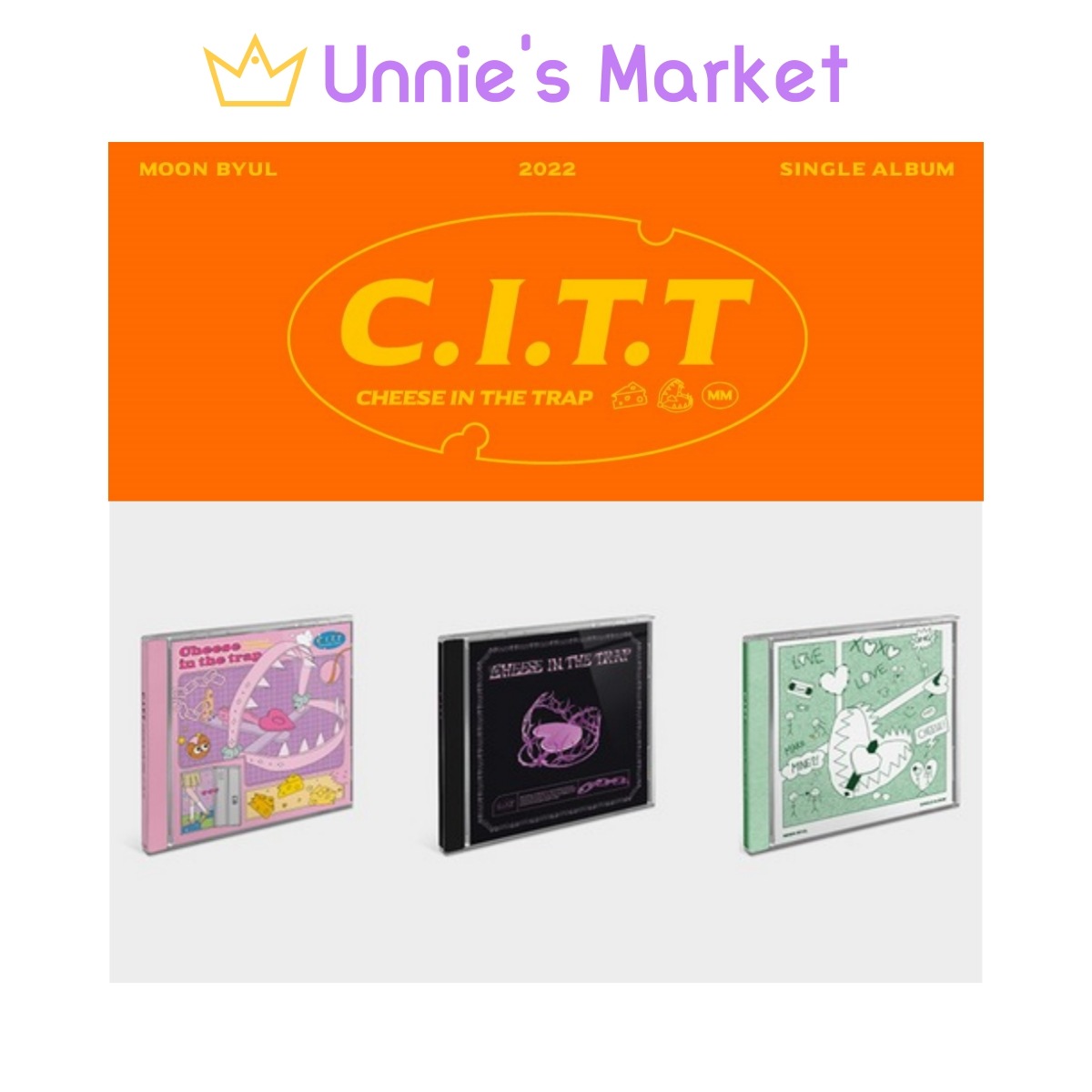 [SET] MAMAMOO MOON BYUL [C.I.T.T(Cheese in the Trap)] MOONBYUL CITT Album + Fan-made Photocard 1EA