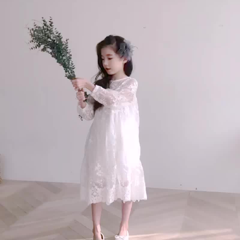 【スーパーセール】 女の子の子供服2021年春と夏の新しい韓国の子供服レースメッシュスカート子供プリンセスドレス ワンピース