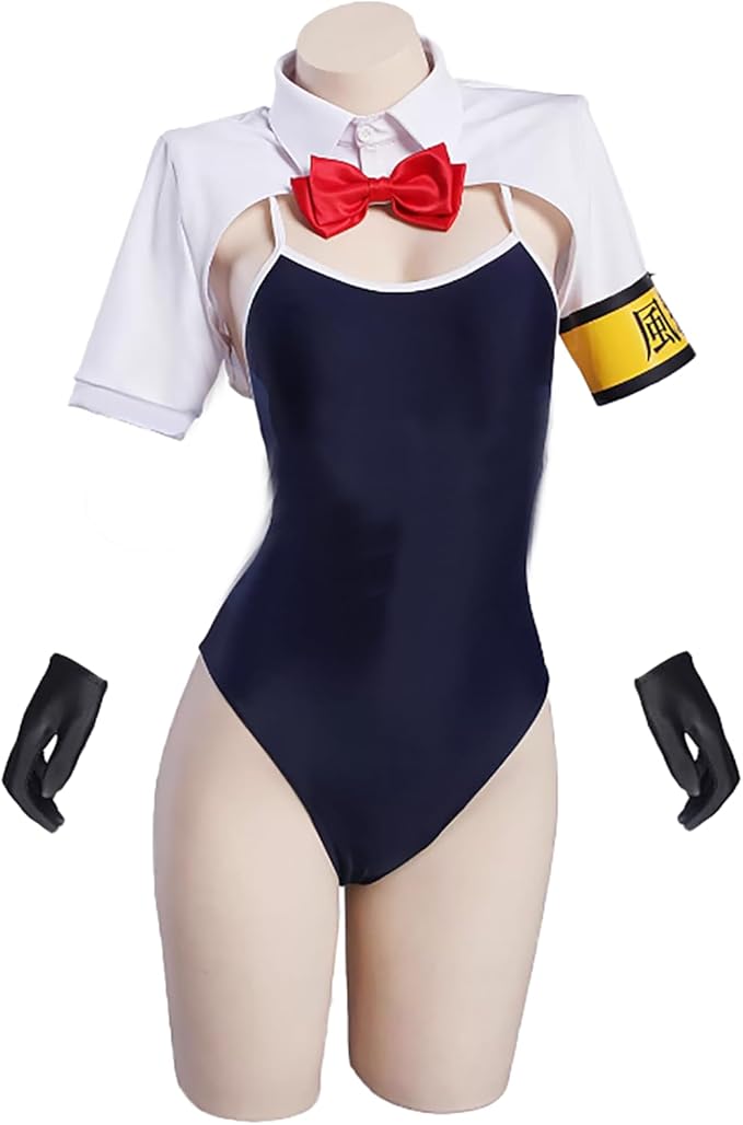 風紀委員(ふうきいいん) スク水 水着 コスプレ衣装 撮影用 クリスマス ハロウィン　イベント仮装 　コスチューム
