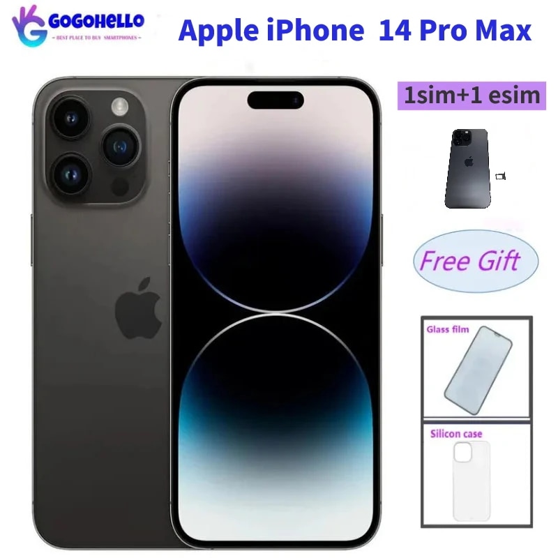 Apple-オリジナルのiPhone14 Pro Max携帯電話,シングルSIM, 6GB RAM, 256 rom,6.7インチ,不規則,NFC,顔,a15,95% 新品のロック解除された携帯電話