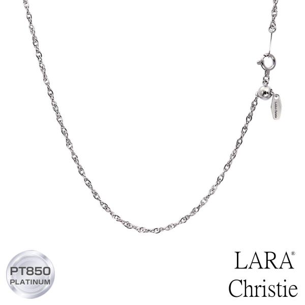 ネックレス チェーン プラチナ 最長45cm 縄角線 チェーンのみ 幅 1.4mm 約3.6g PT850 長さ調整可能 LCC