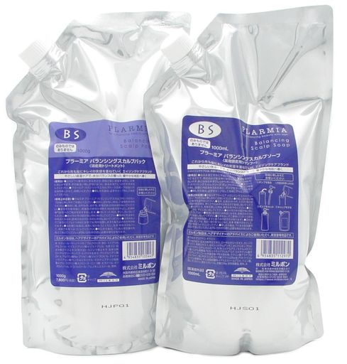 MILBON ミルボン プラーミア バランシングスカルプソープ 1000ML+スカルプパック 1000G 詰替え用セット