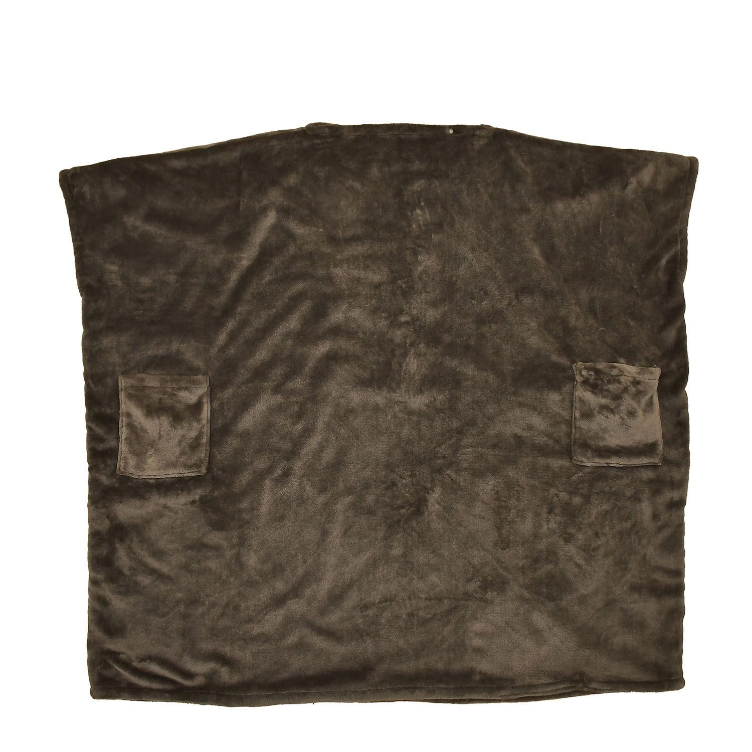 [山善] 電気毛布 どこでも電気着る毛布 くるみケット(USBタイプ) オーバー AIR コードレス 着るこたつ バッテリー別売 モカ YKPD-15