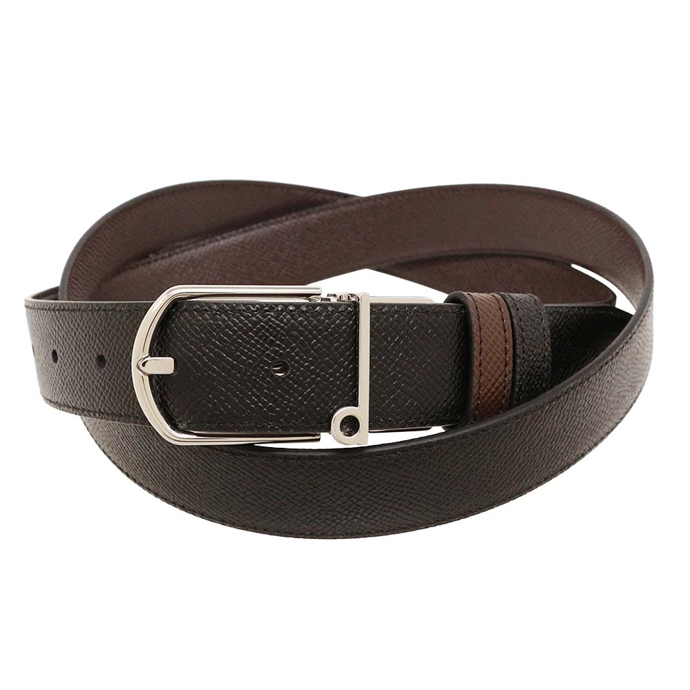 ダンヒル ベルト メンズ 回転式バックル ブラウン×ブラック リバーシブル 本革 レザー DUNHILL DU20F4T55CA20142