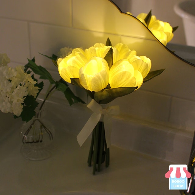 [生花質感] ブルーム チューリップ ブーケ LEDムード灯 (4color) 韓国インテリア 間接照明 授乳ランプ 7,302円