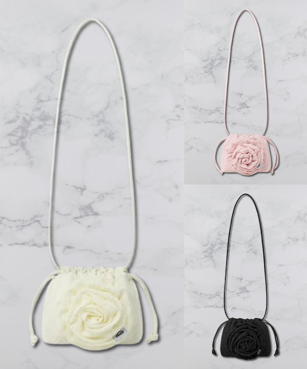 【EMIS】 CORSAGE STRING MINI BAG /追跡付 Qoo10 EMIS CORSAGE STRING バッグ [