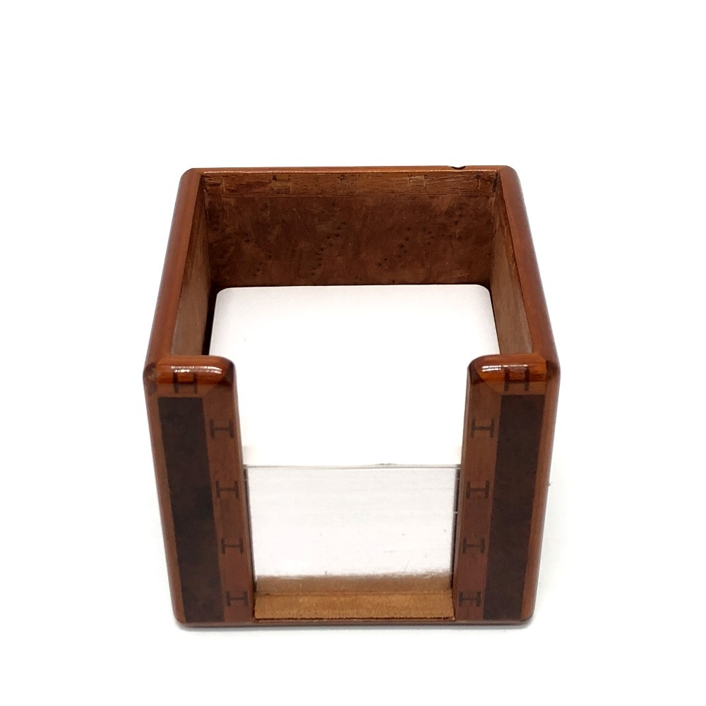 置物 ウッド インテリア メモケース メモブロックケース ウッド ブラウン