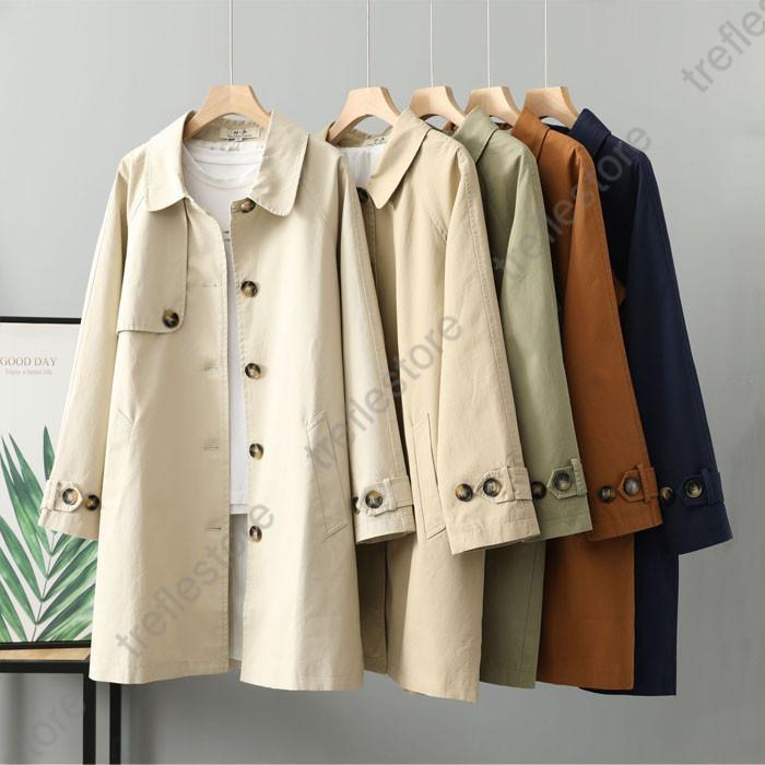 スプリングコート トレンチコート レディース 春コート 秋 ロングコート Aライン オシャレ きれいめ 着痩せ アウター 韓国風 通勤 OL チェスターコート 大人可