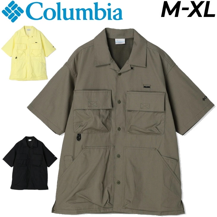 半袖 開襟シャツ メンズ アウター ツキャノンアイル/アウトドアウェア はっ水 撥油/PM0781