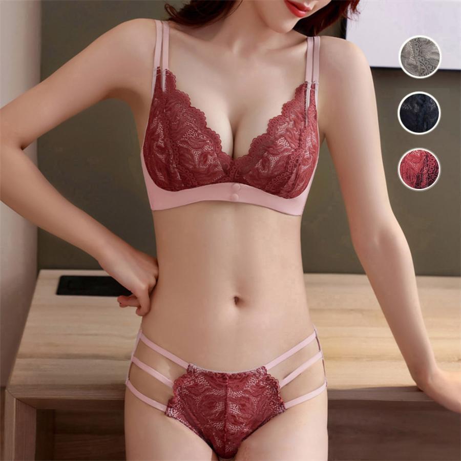 ノンワイヤー ブラセット 下着 レース
