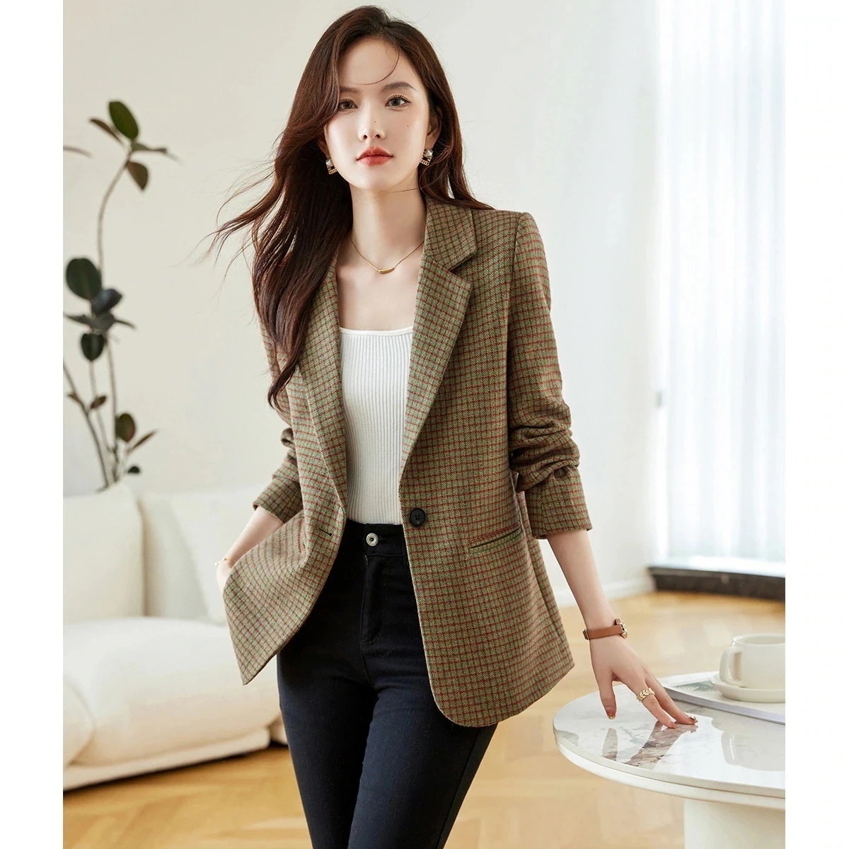 マウンテンパーカー 秋冬 スーツ カジュアル トップス レディース 上質 スーツ レディースブレザーレディースコート 通勤気質スーツジャケット 新作スーツ