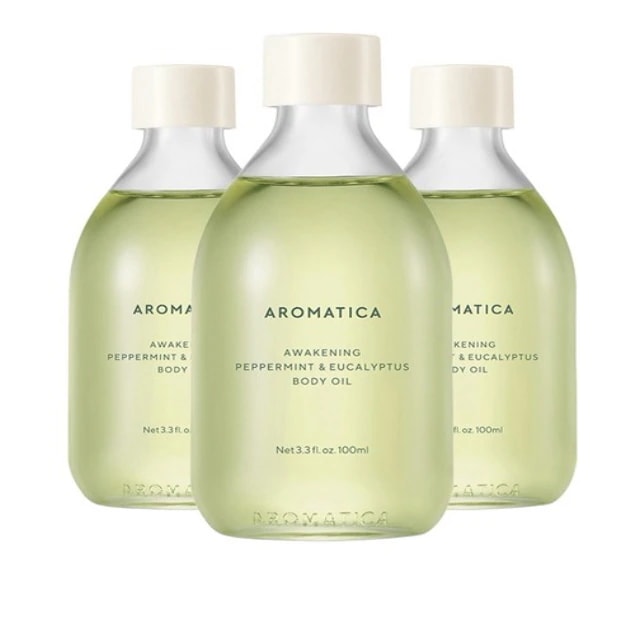 ビ ガンライフ アロマティカアウェイクニングボディオイルペパ ミント＆ユ カリ 100ml 3個