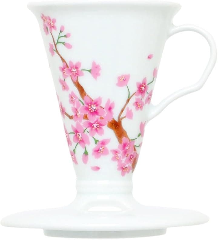 シングル コーヒードリッパー 透過ドリッパー Tarachine たらちね 1杯用 計量スプーン 紙フィルター付(さくら(有田焼))