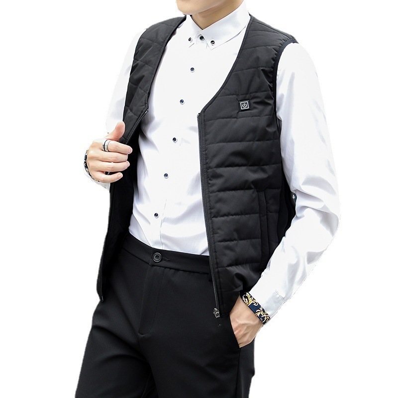 USB加熱 3段温度調整 洗える 中綿入り 防寒 通勤通学 男女兼用 30代 40代 50代 60代 プレゼント ギフト-798