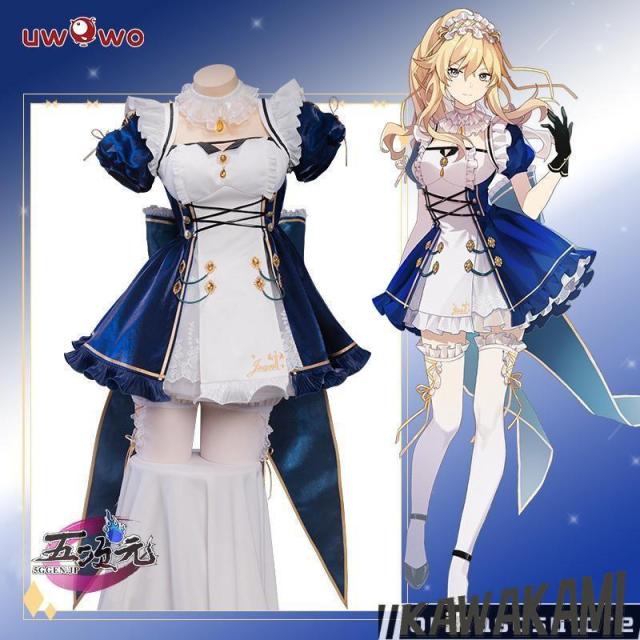 Uwowo　原神　コスプレ　ジン　メイド服　衣装　ウィッグ　追加可