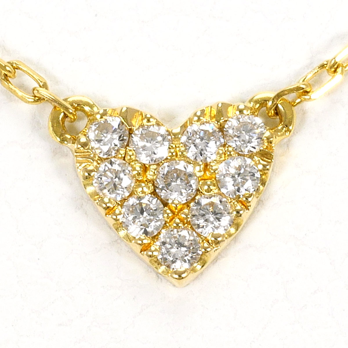 アーカー K18 18金 PG ピンクゴールド ネックレス ダイヤモンド 0.05ct 総重量約1.2g 約39cm ジュエリー 中古
