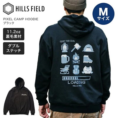 HILLS FIELD ヒルズフィールド PIXEL CAMP HOODIE フーディ ブラック Mサイズ 10,764円