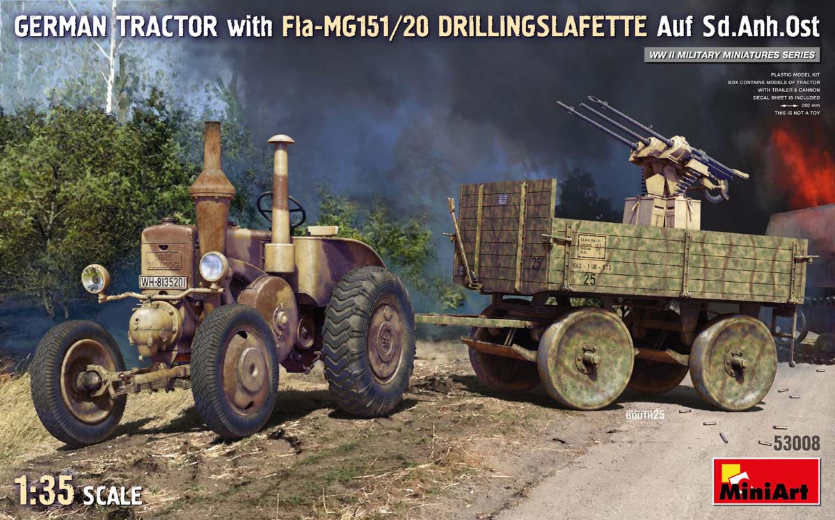 ミニアート 1/35 ドイツトラクター Fla-MG151/20 ドリリング搭載【MA53008】 プラモデル MA53008 ドイツトラクター