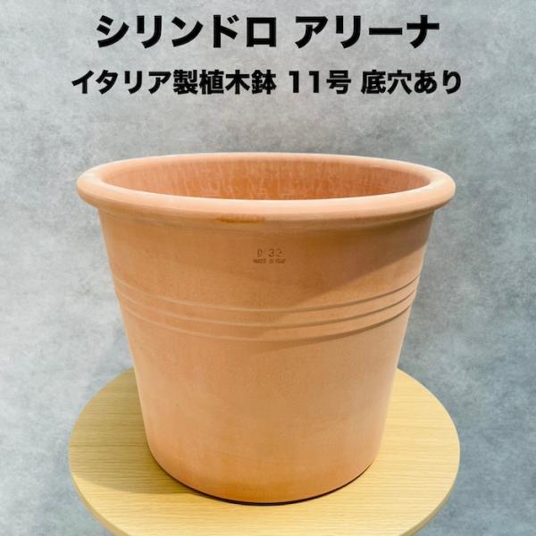 イタリア製 テラコッタ植木鉢 大型 11号 赤土色 イタリアンテラコッタシリーズ it-ww12332 おしゃれ 素焼き鉢 陶器鉢 大型 屋外向け