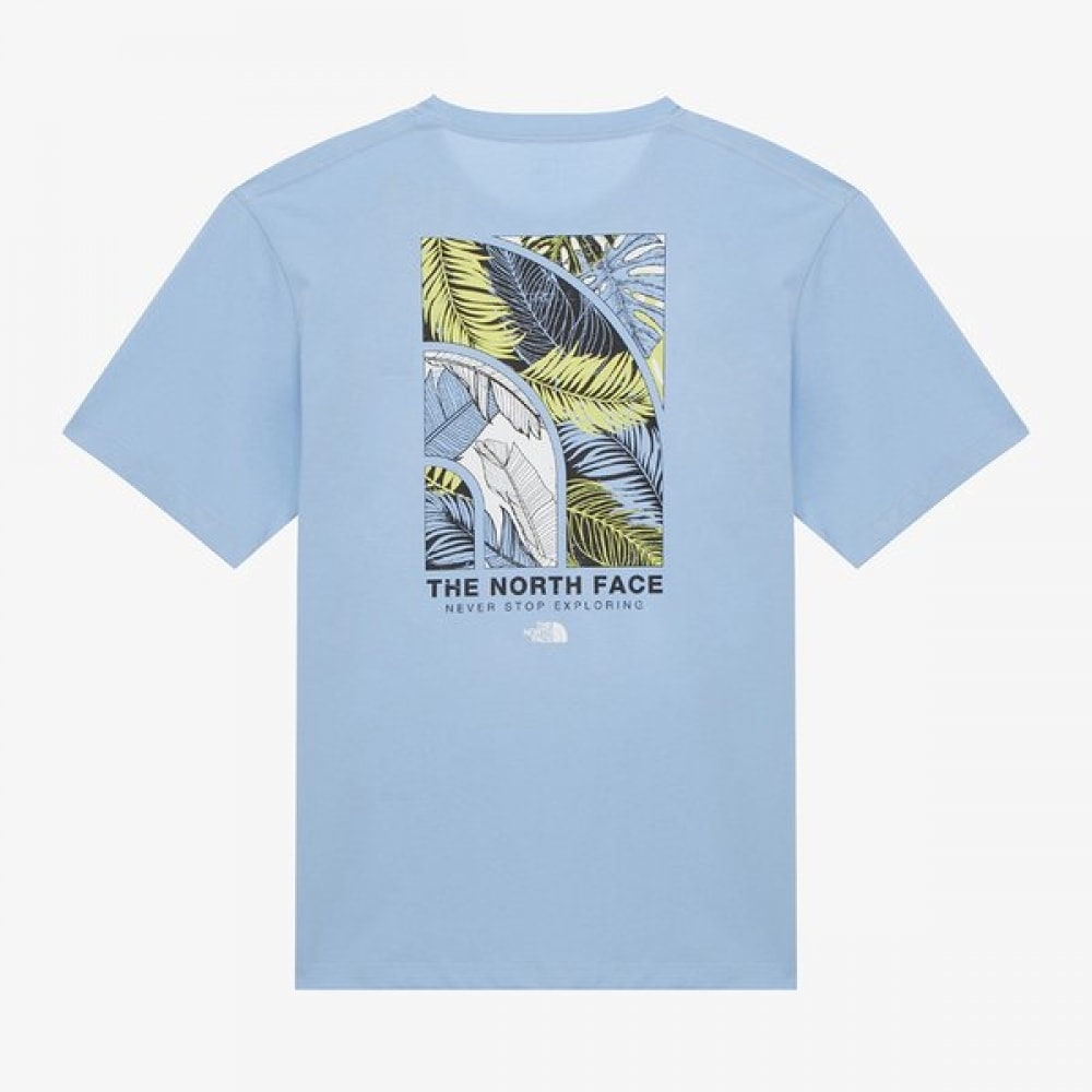 [ノースフェイス公式] NT7UR52C メンズエバーグリーンショートスリーブラウンドTシャツ 2_ICE BLUE