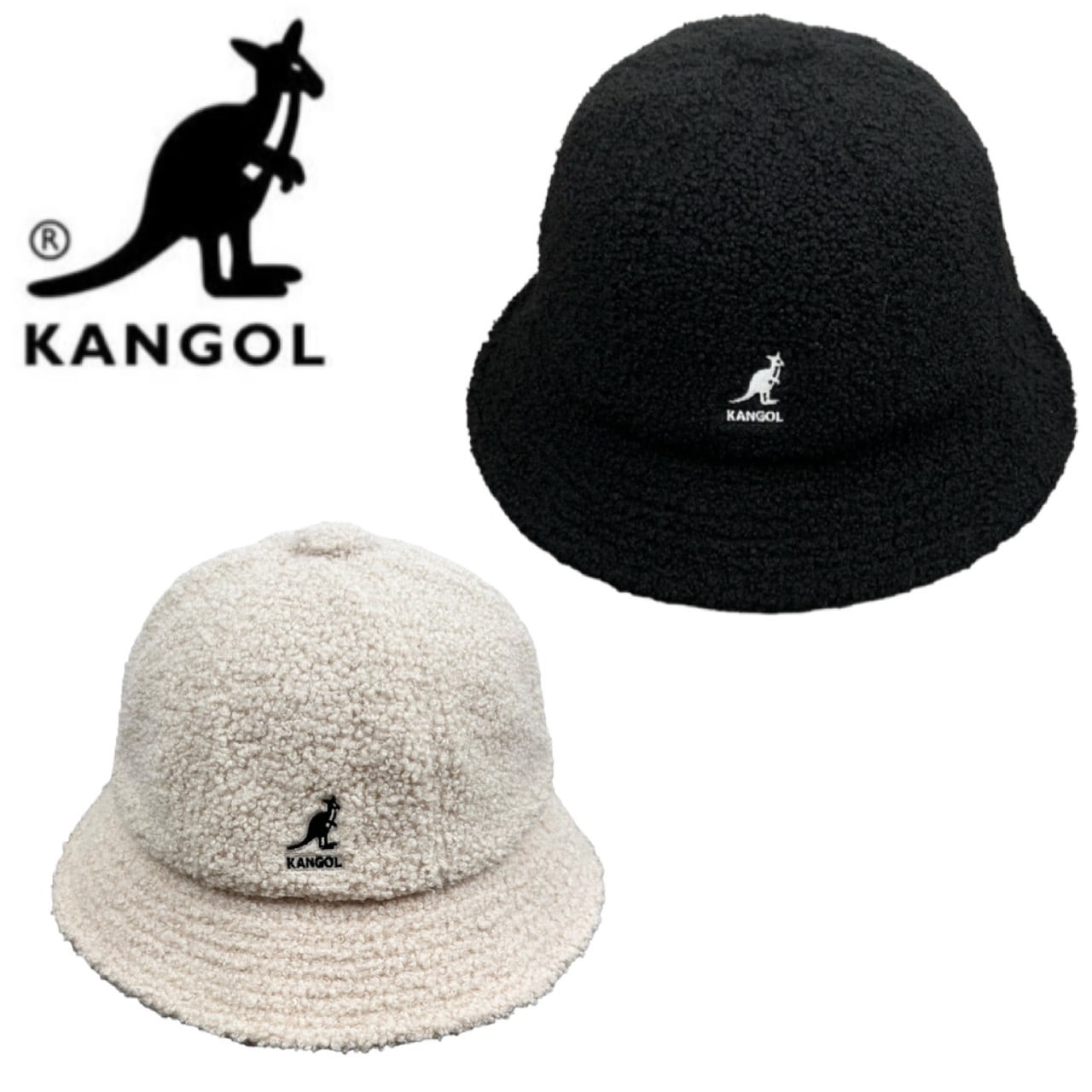 カンゴール Kangol ハット 帽子 バケットハット K4437SM バケハ 日よけ帽 ユニセックス ボア素材 暖かい 防寒 KANGOL SMU SHEEP FUR CASUAL