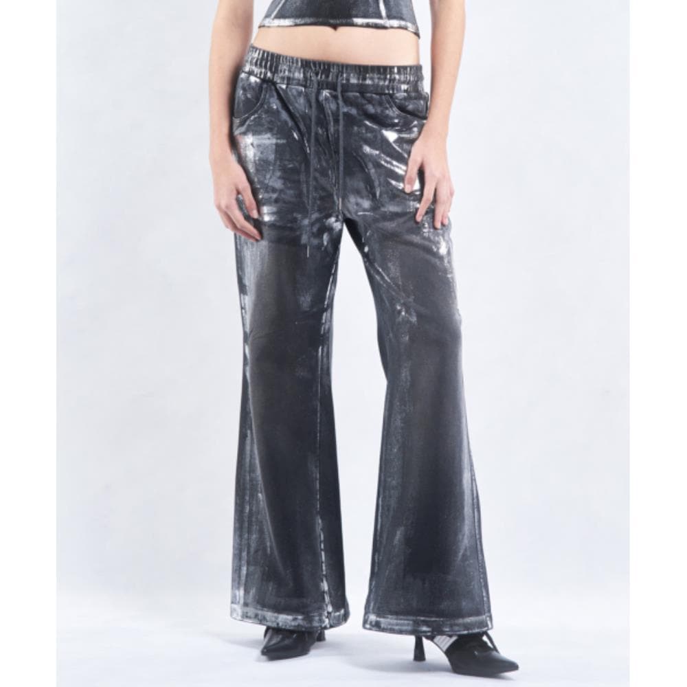 2000Archives DENIM METALLIC SWEATPANTS GREY 2A24HSPT02GY