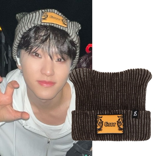 [BLACK SANDS] SEVENTEEN HOSHI愛用[韓国人気]アニマルワッペンタイガーツートーンギビニー