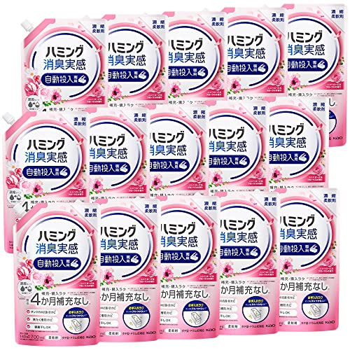 ハミング 【ケース販売】消臭実感 自動投入専用 自動投入専用処方でお洗たくがもっとラクになる! ふわりローズ&フローラルの香り 700ｍｌ×15