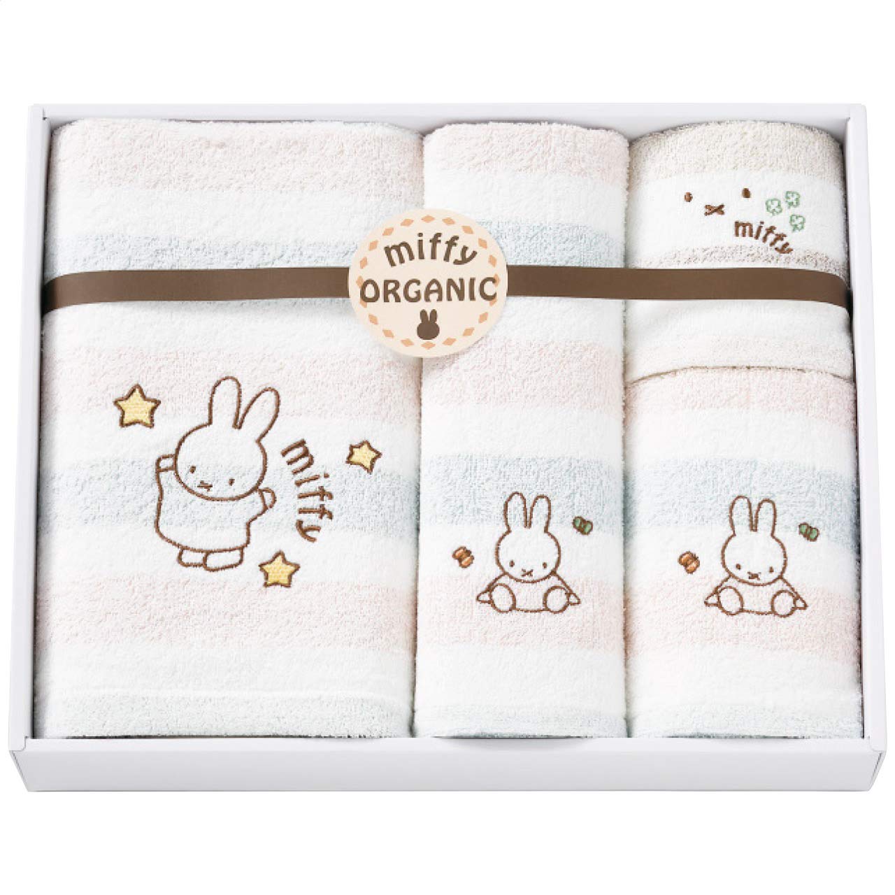 nishikawa【西川】 ミッフィータオル ギフトセット 31×38×6cm 洗える 綿100% オーガニックコットン オーガニックミッフィー Organic miffy 日本製 228728903