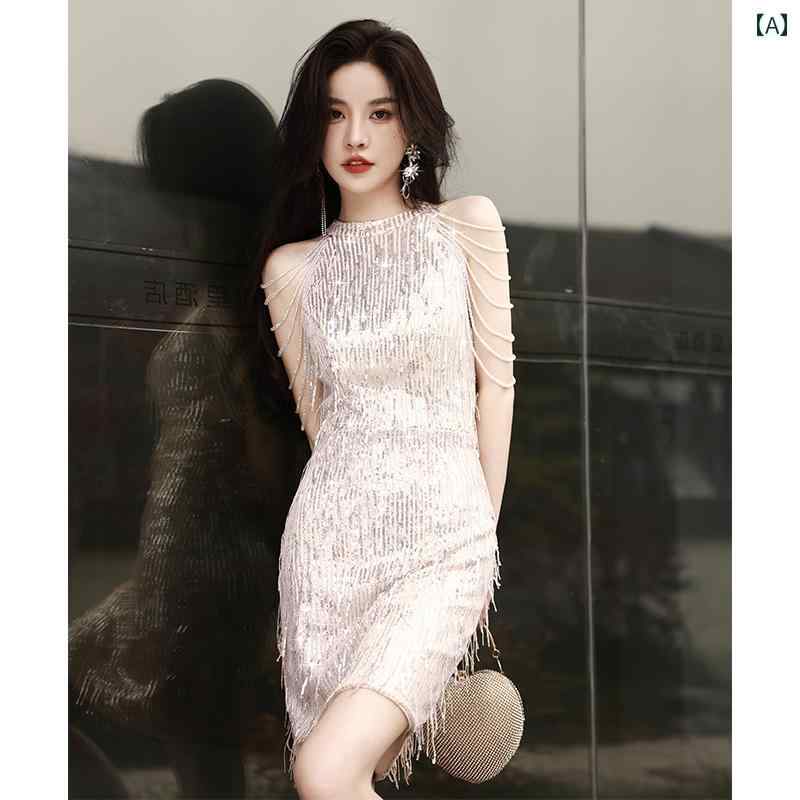 ドレス　パーティー　レディース レディース イブニングドレス 2025 高級 ハイエンド 小さい 短い 誕生日 パーティー 美しい