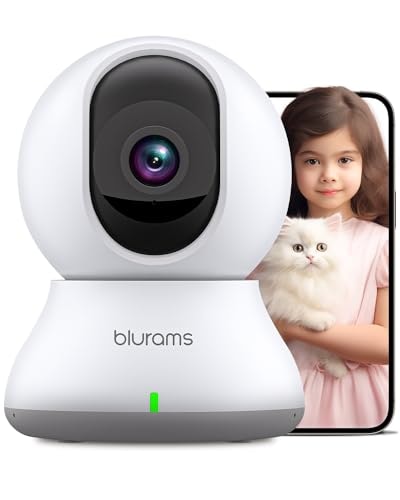 【2.4と5GhzWiFi対応・300万画素】見守りカメラ 防犯カメラ ペットカメラ blurams モーション/音声検知 自動追尾 PTZカメラ 警報通知 双方向会話 遠隔操作 犬/猫/赤ちゃん/高