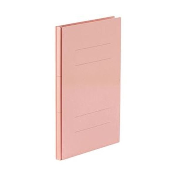 （まとめ）TANOSEE 背幅伸縮フラットファイル（PPラミ表紙）A4タテ 1000枚収容 背幅18118mm ピンク 1セット（10冊）5セット