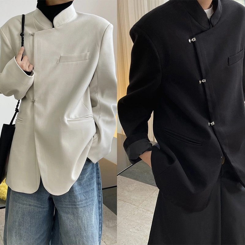 スーツ ジャケット 人気 チャイナスーツ チャイナ風コート レディース 長袖 ユニセックス 改良漢服トップス 通勤 モダン