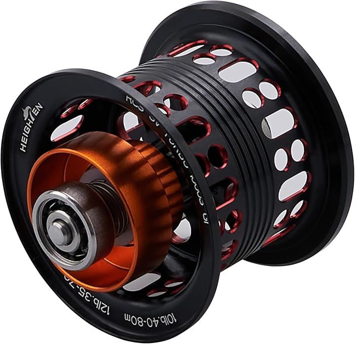 リール スプール BOOST 2段階可動 ダイワ DAIWA ベイトリール 替えスプール ベアリング付き ブラック＆レッド 715(セラミックス混合ベアリング内蔵 - ブラック＆レッド)