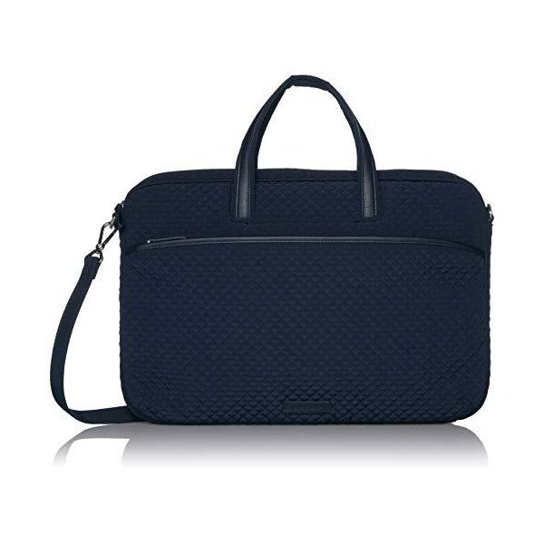 Vera Bradley Women s Microfiber Slim Laptop Case， Classic Navy 並行輸入品