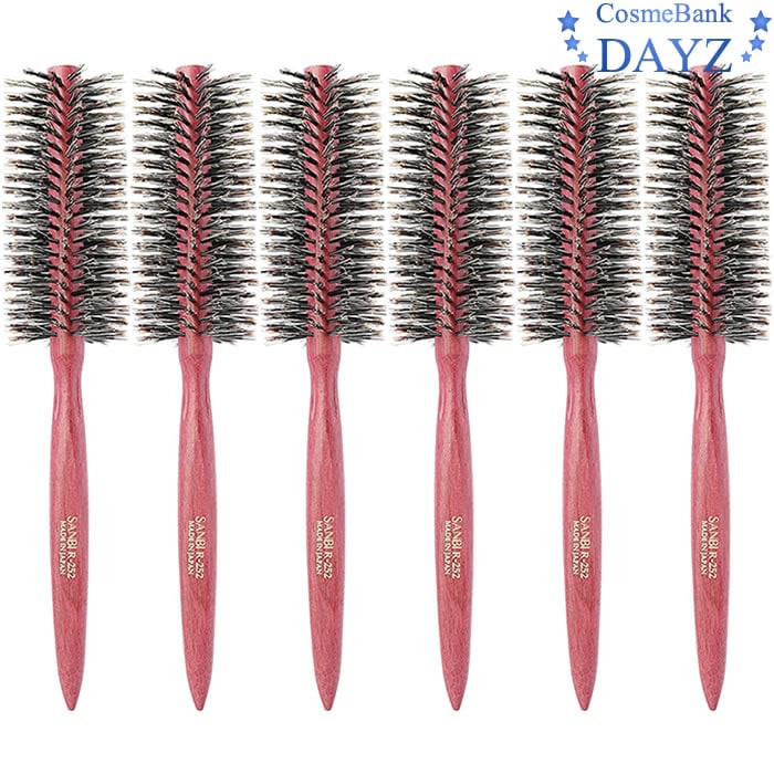 サンビー ロールブラシ R-252 6点セットらせん植毛 ブローブラシ