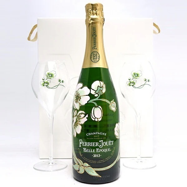 2013 キュヴェ ベル エポック グラス2客付きセット ギフト箱付 並行品 750ml ペリエ ジュエ 白泡 コク辛口 ワイン 大人気 ^VAPJG213^