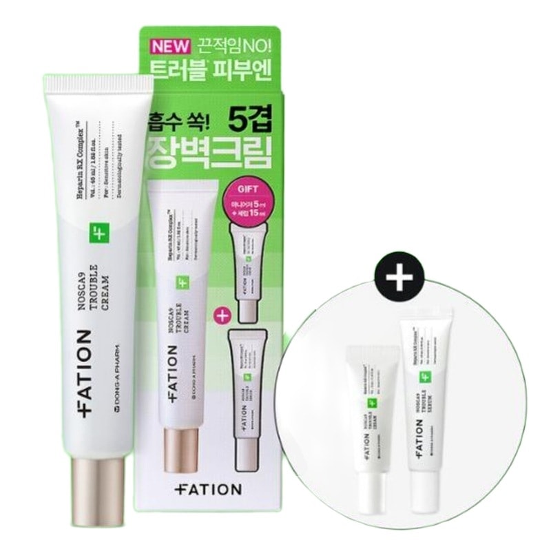 ノスカナイントラブルクリーム 45ml セット クリーム5ml+セラム15ml付属 5層バリアケア 高保湿 低刺激 敏感肌対応