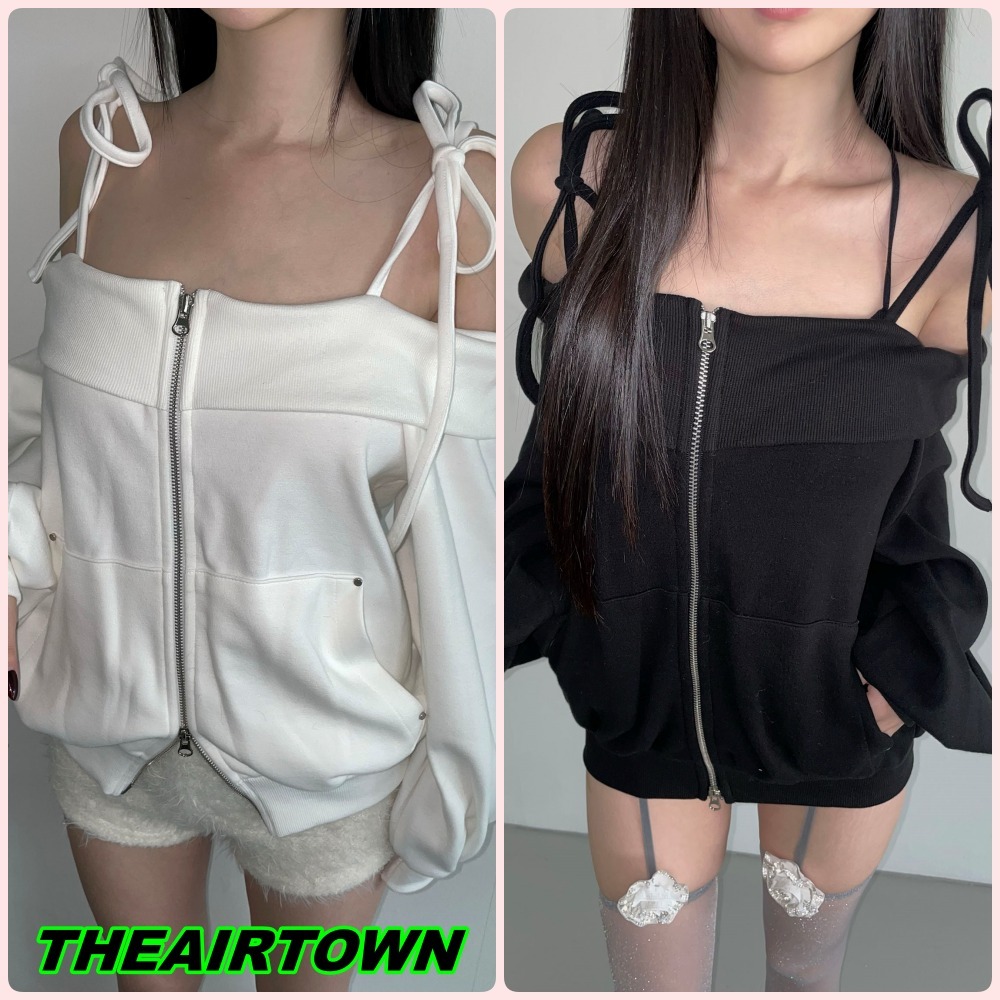 【THEAIRTOWN】wish off loos zip-up (2 color)