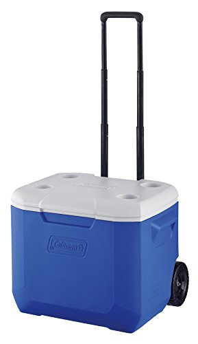 Coleman(コールマン) クーラーボックス ホイールクーラー 60QT 容量約56L ブルー/ホワイト 2000027863 保冷力約3日 大容量 キャリー キャンプ アウトドア 釣り 部活 強力