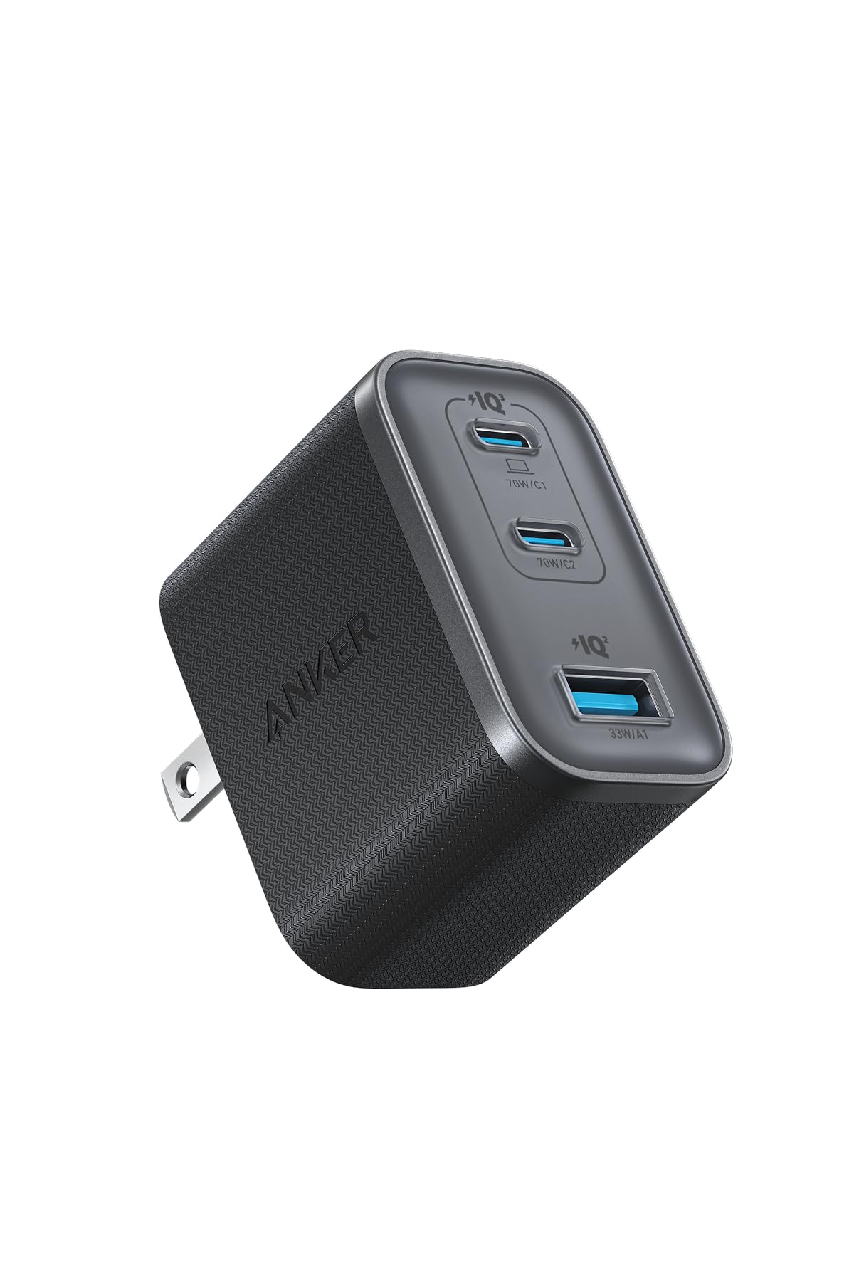 Anker Nano Charger (70W, 3 Ports) ブラック 【 PD対応/PSE技術基準適合/折りたたみ式プラグ】MacBook Windows PC iPad iPhone16シリ 7,746円