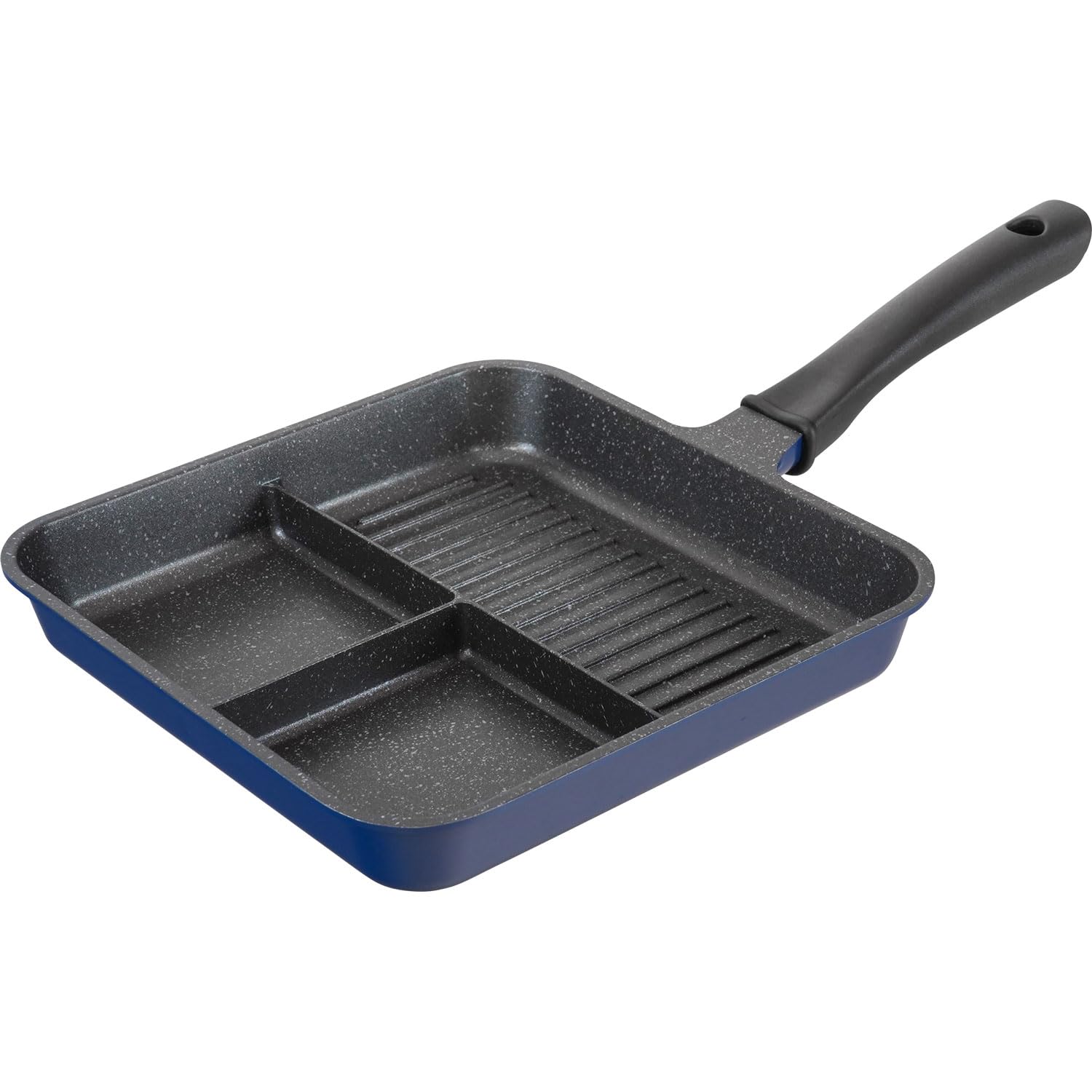 和平フレイズ お弁当 3品同時に調理 仕切りフライパン 24×24cm トリプルパン IH対応 ガス 時短 PFOAフリー ふっ素樹脂加工 ひるもぐ RB-2906
