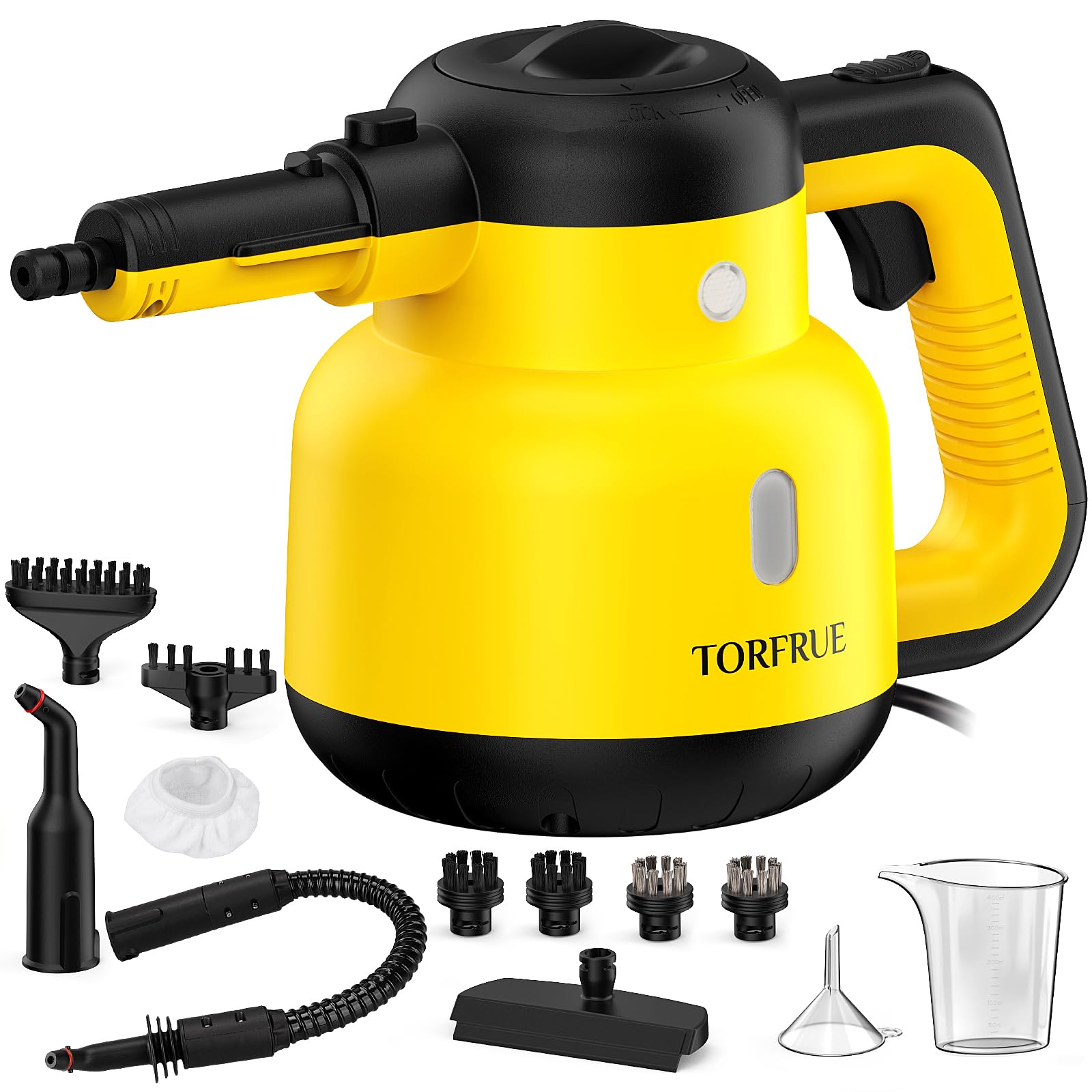 TORFRUE スチームクリーナースチーム洗浄機連続スチームロック付き12ピースのアクセサリーセットを備えた使用時間無制限加圧高温スチームクリーナー多目的および多面すべての自然で化学薬品を使用