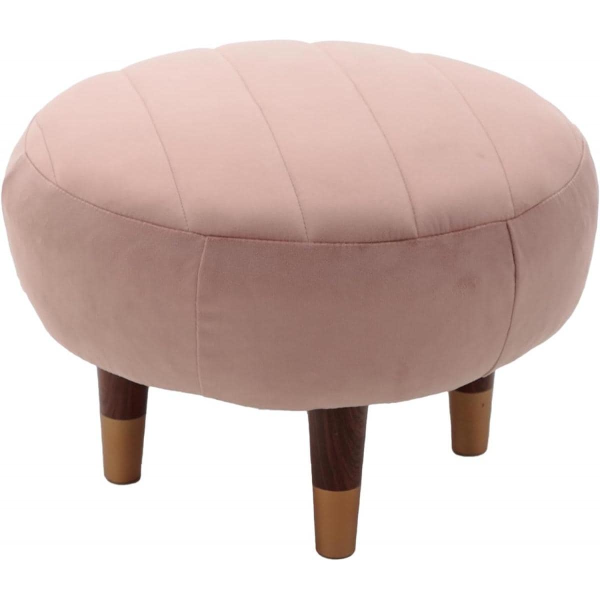 【I】セルタン オットマン スモーキーピンク 丸形 ベロア生地 日本製 A1058p-OT-b-721PIK CELLUTANE 足置き スツール【受注生産品】【代引不可/